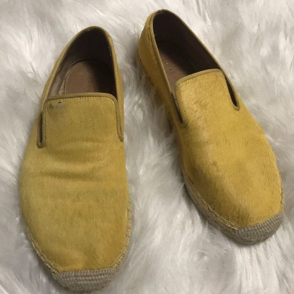 CELINE PARIS YELLOW PONY HAIR ESPADRILLE S…